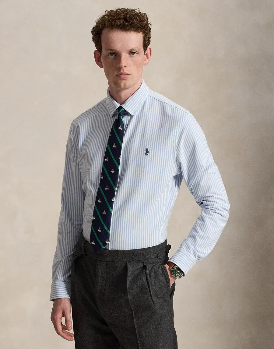 Рубашка Polo Ralph Lauren прямого кроя, деловая, белая — фото 2