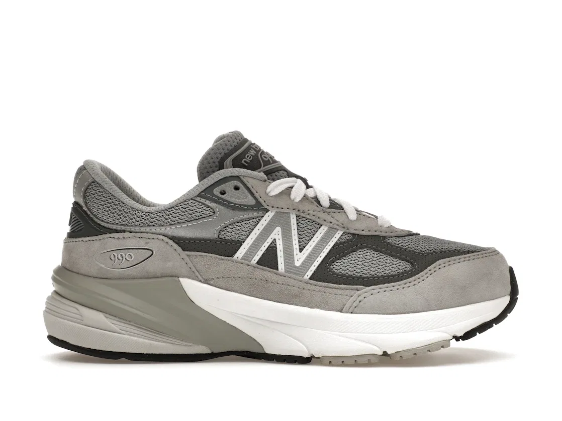 Детские кроссовки Lifestyle с ретро-дизайном New Balance 990v6, Grey/Silver