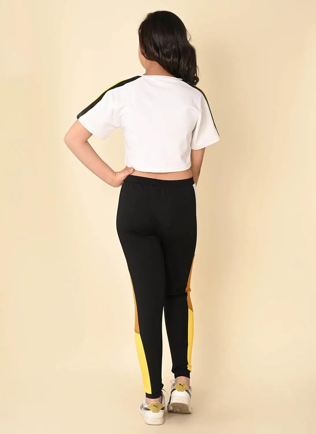 Комплект одежды для девочек с принтом, модель Black girls wear clothing set, Lilpicks, белый — фото 4