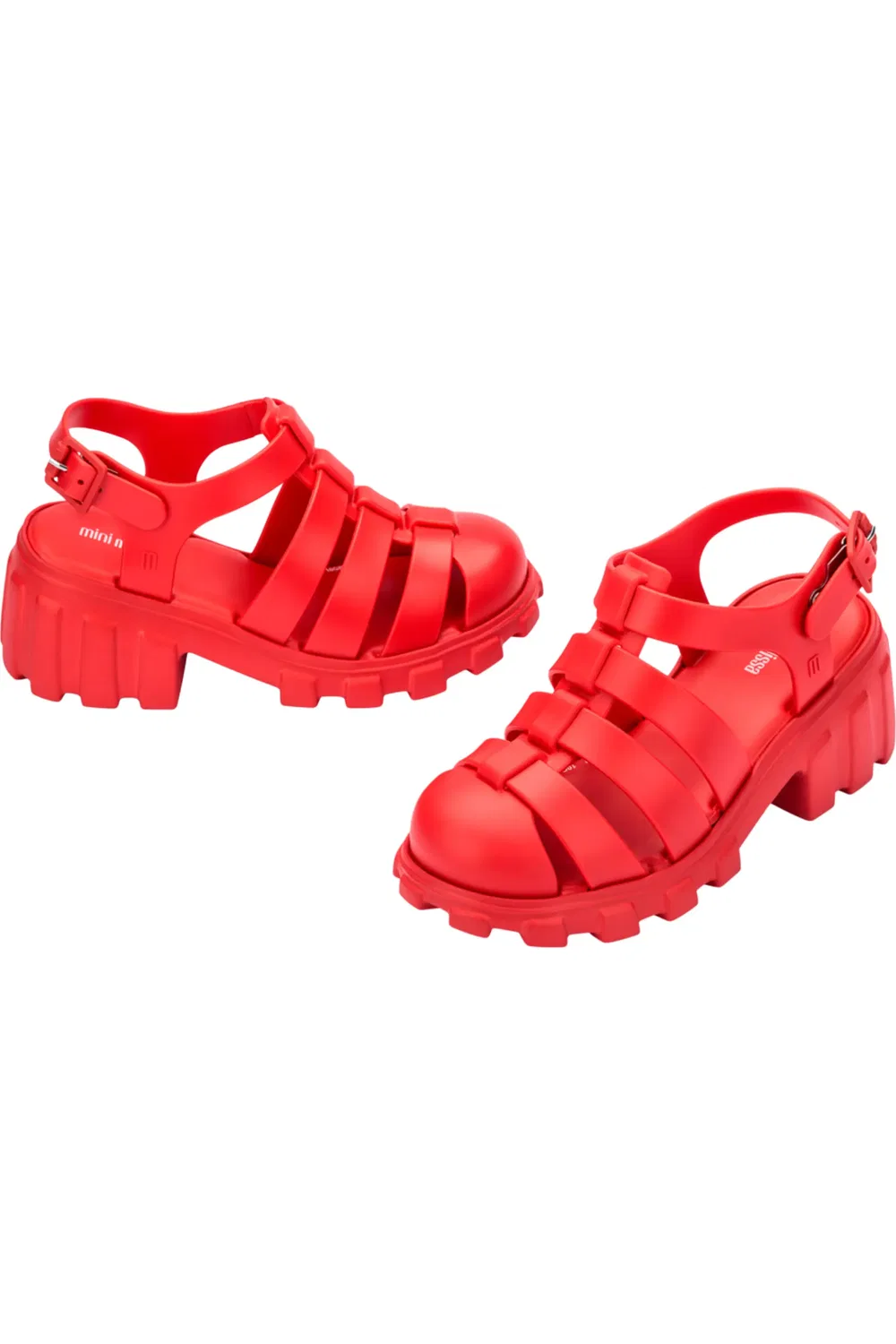 Детские сандалии платформа с рифленой подошвой Megan Mini Melissa, красный — фото 4