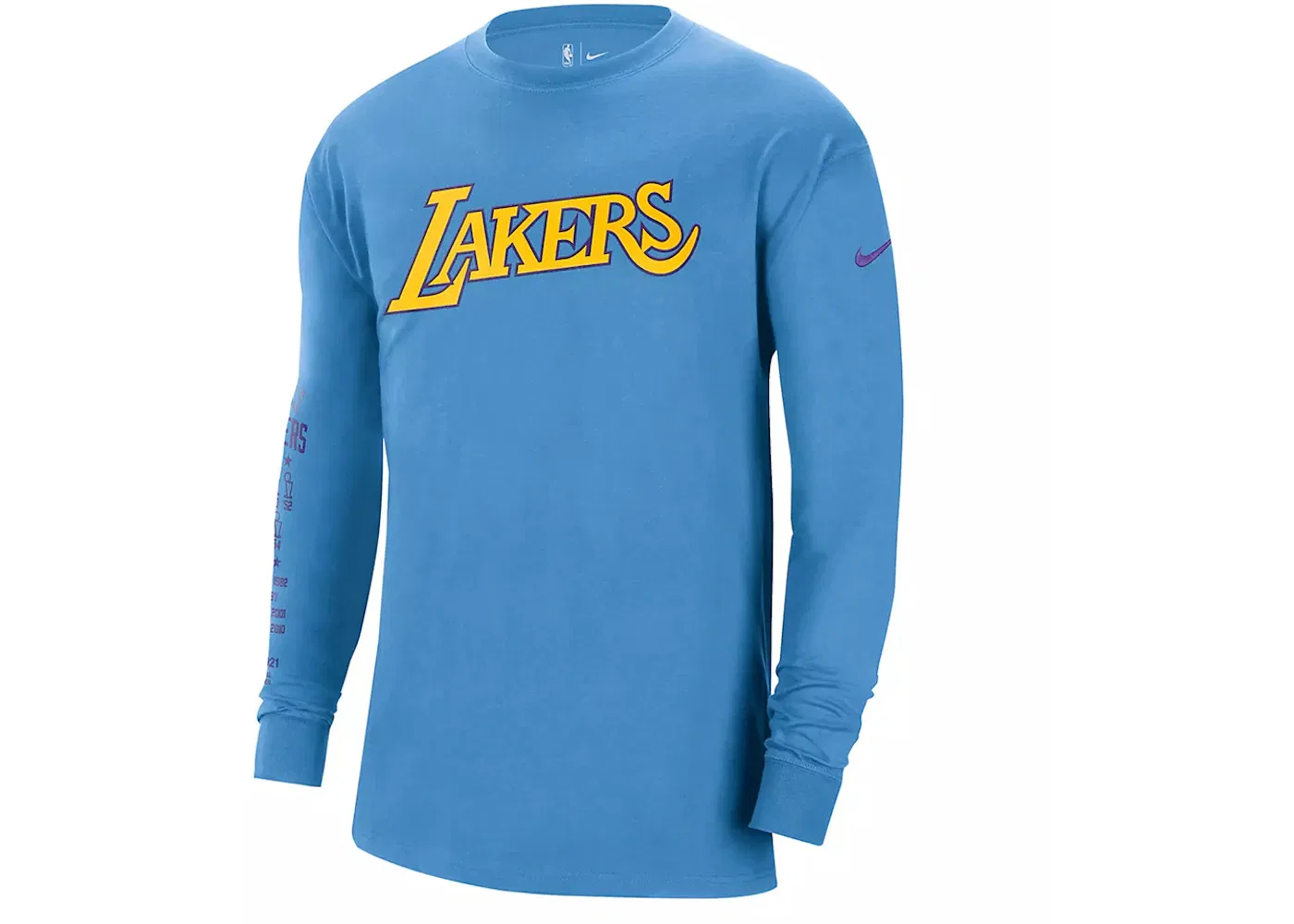 Мужская футболка с длинным рукавом Nike NBA Los Angeles Lakers Courtside, синий