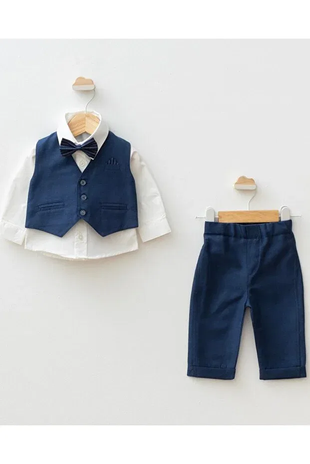 Детский комплект для мальчиков хлопковый Mert Baby, Navy Blue