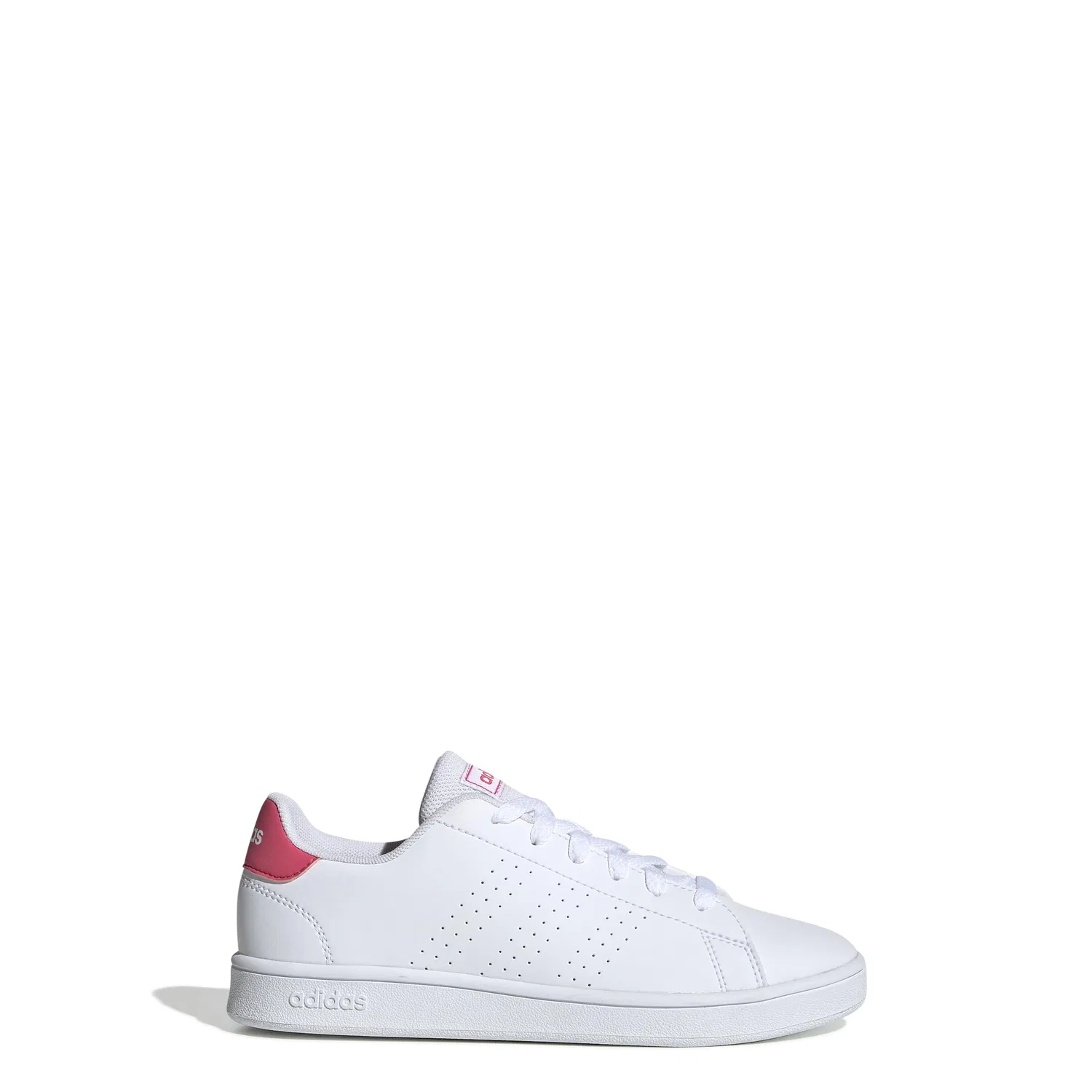 Детские кроссовки с перфорацией Advantage K Adidas, Cloud White Real Pink Cloud White