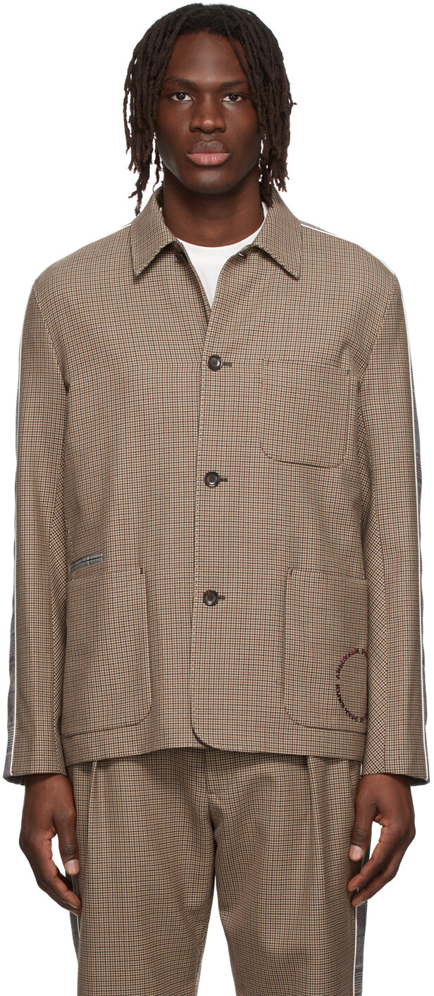 

Эксклюзивный бежевый шерстяной пиджак SSENSE Ahluwalia &PaulSmith