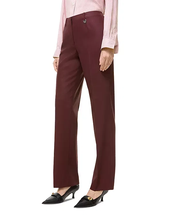 Женские шерстяные брюки Burberry, Vineyard Red