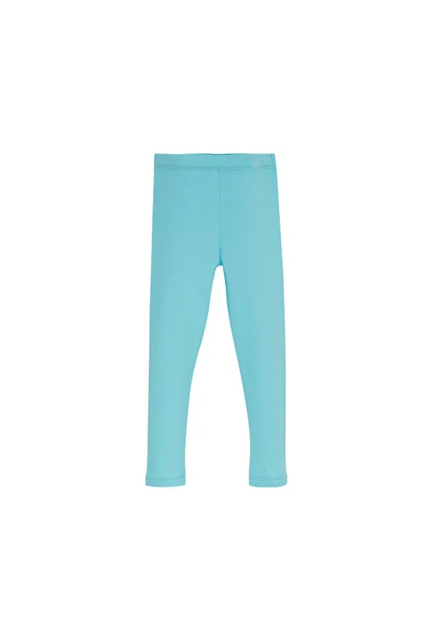 Детские леггинсы для девочек хлопковые Basic Lovetti, Cyan