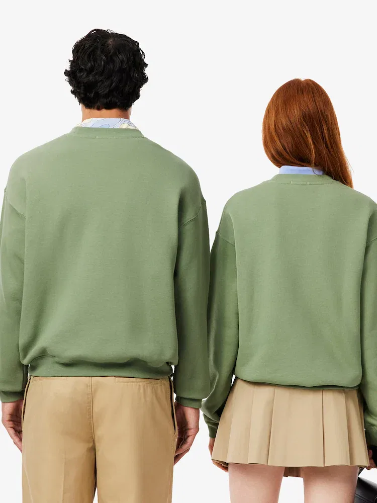 Свитер Lacoste свободного кроя с круглым вырезом, мужской, хлопок, синий — фото 3