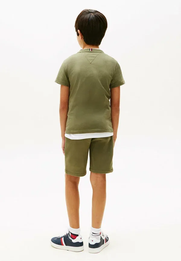 Брюки хлопковые Essential set - tracksuit bottoms Tommy Hilfiger, Green, зеленый — фото 2