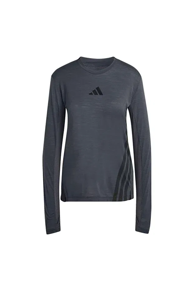 Женская футболка с принтом W Xpr Ls Tee Adidas, Gray — фото 4