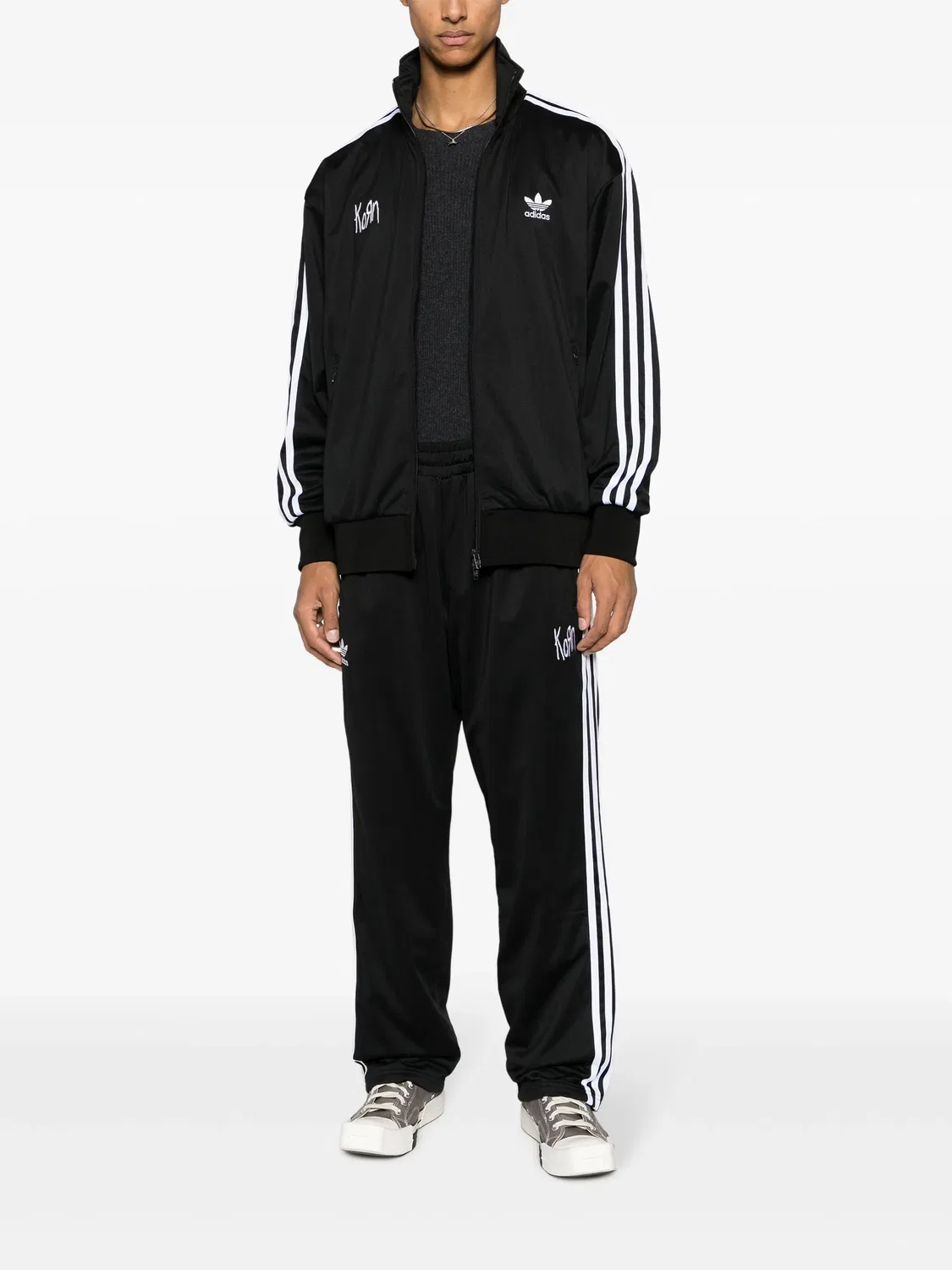 Спортивные брюки из коллаборации с Korn Adidas, черный — фото 2