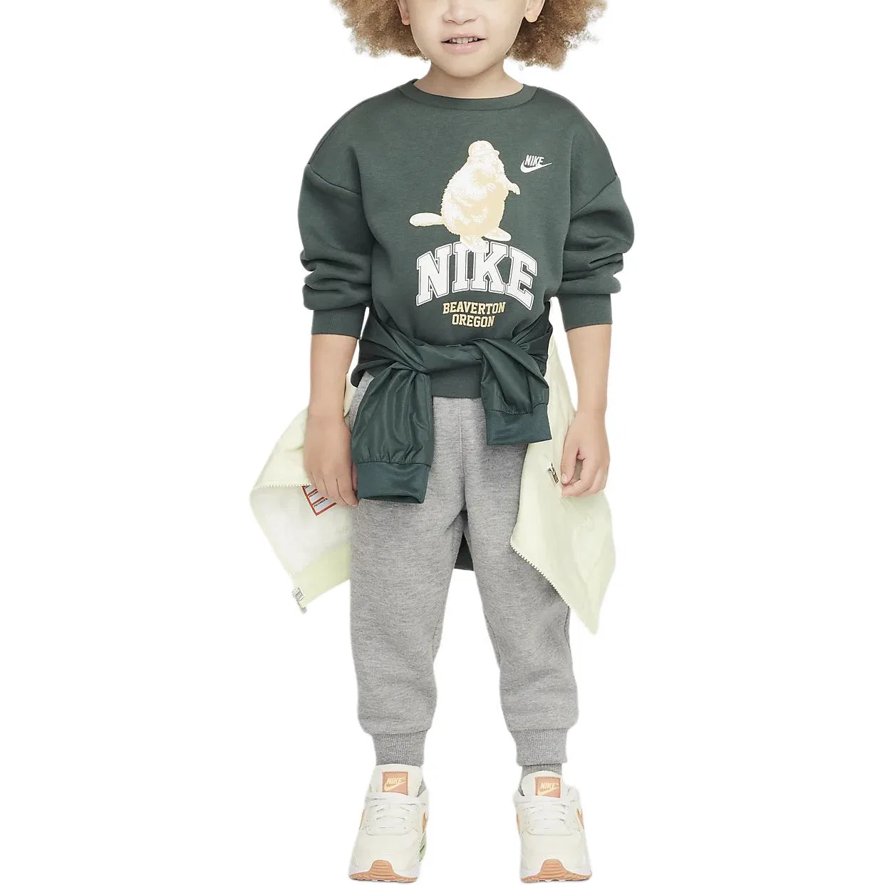 Свитшот на флисе с круглым вырезом Nike, Vintage Green — фото 3