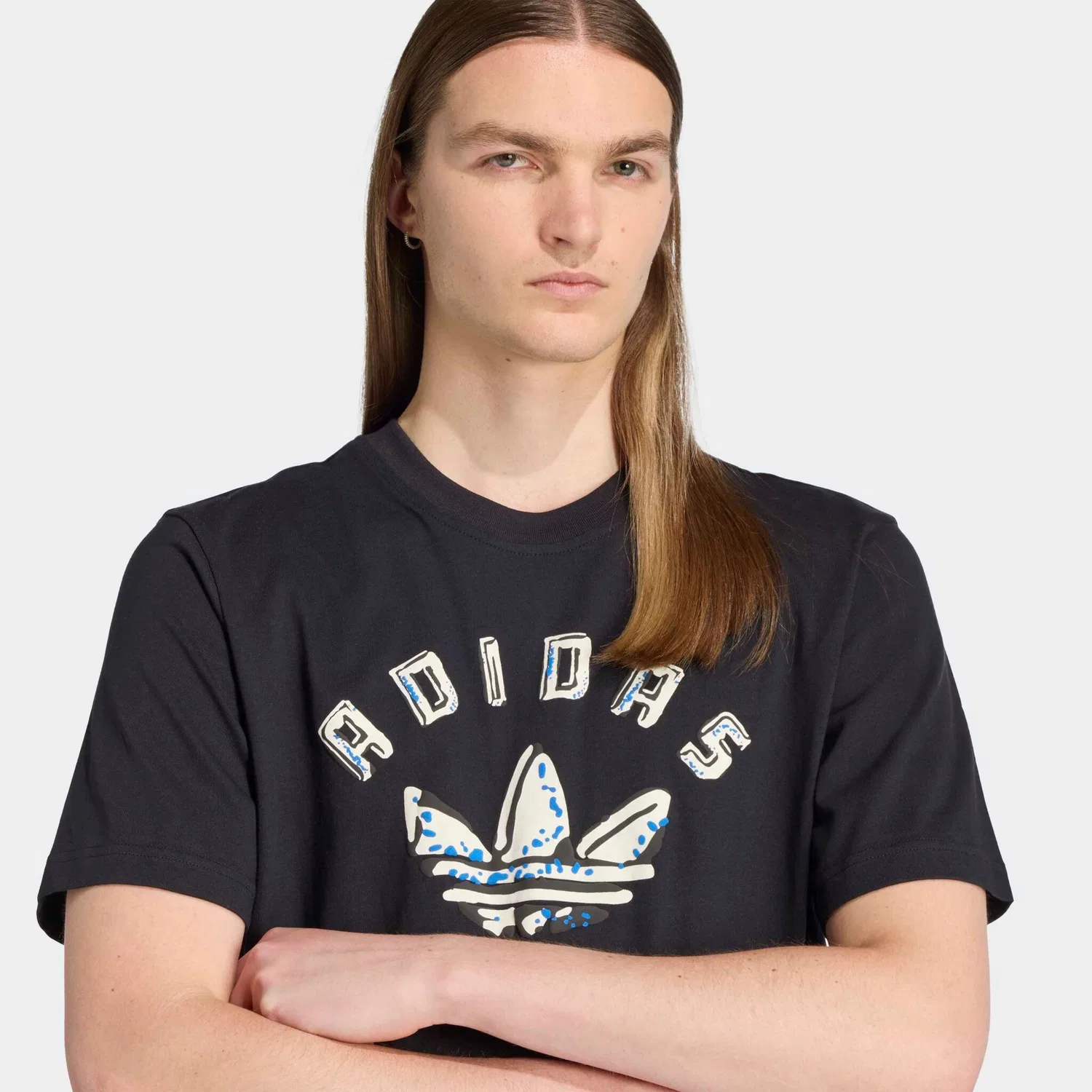 Мужская футболка с принтом Adidas Originals, Black — фото 2