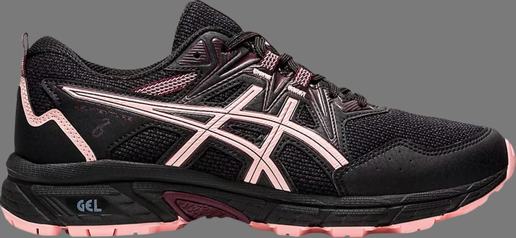 Кроссовки wmns gel venture 8 'black frosted rose' Asics, черный - фото