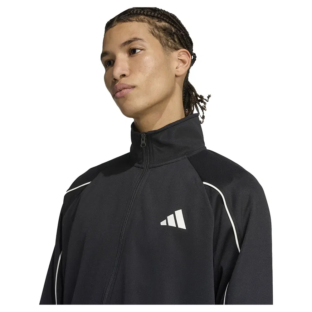 Мужской спортивный костюм с фирменными лампасами Adidas 3 Stripes, Black — фото 4