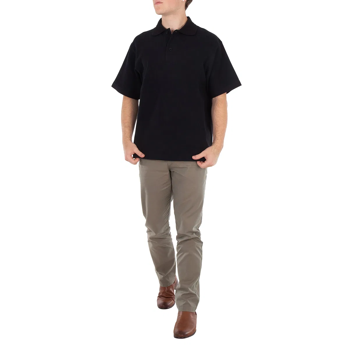 Поло из хлопка Ekd Cotton Polo Shirt Burberry, Black — фото 3