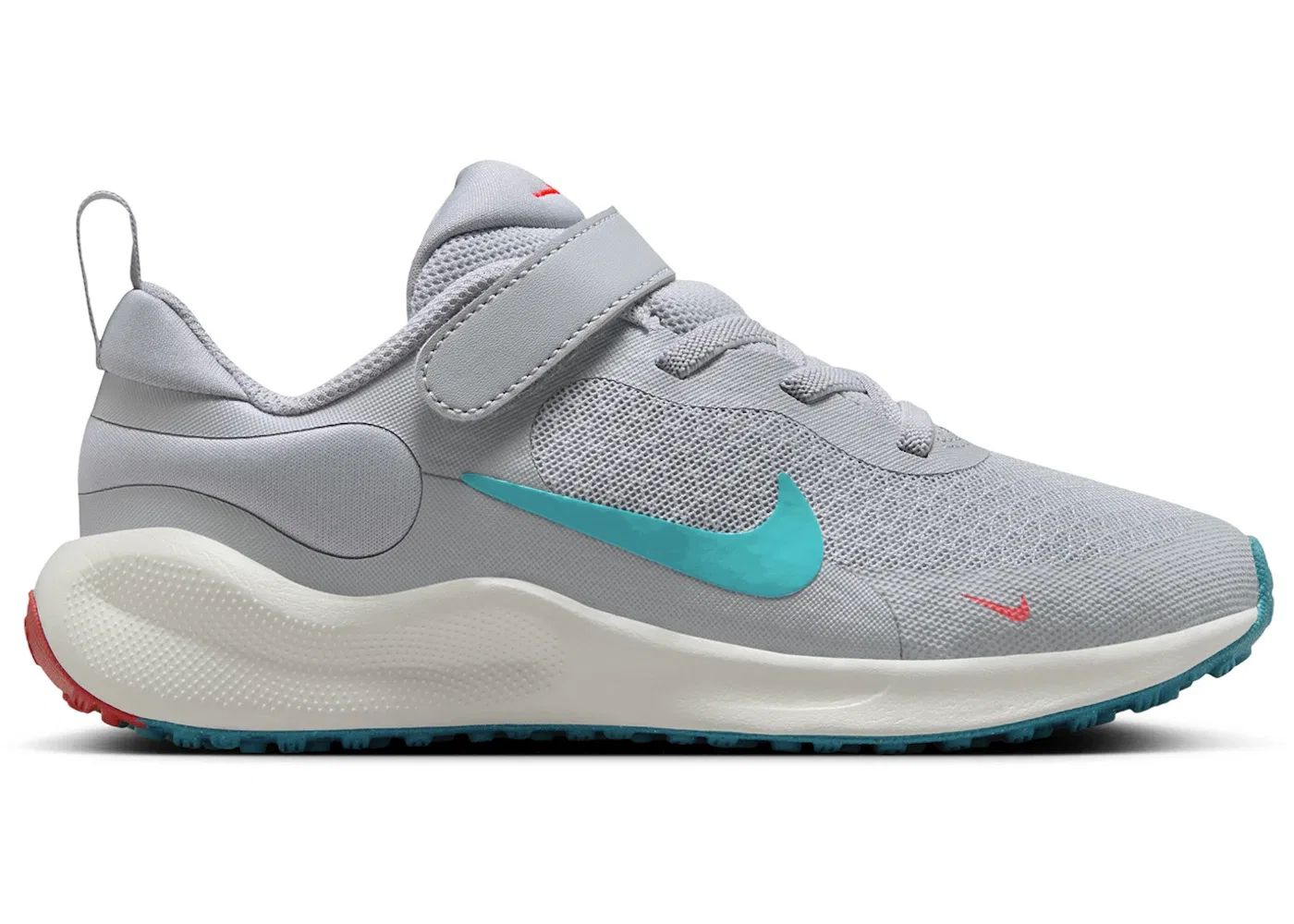 Детские кроссовки для активного отдыха Nike Revolution 7 Nike, Wolf Grey/Bright Crimson/Summit White/Dusty Cactus