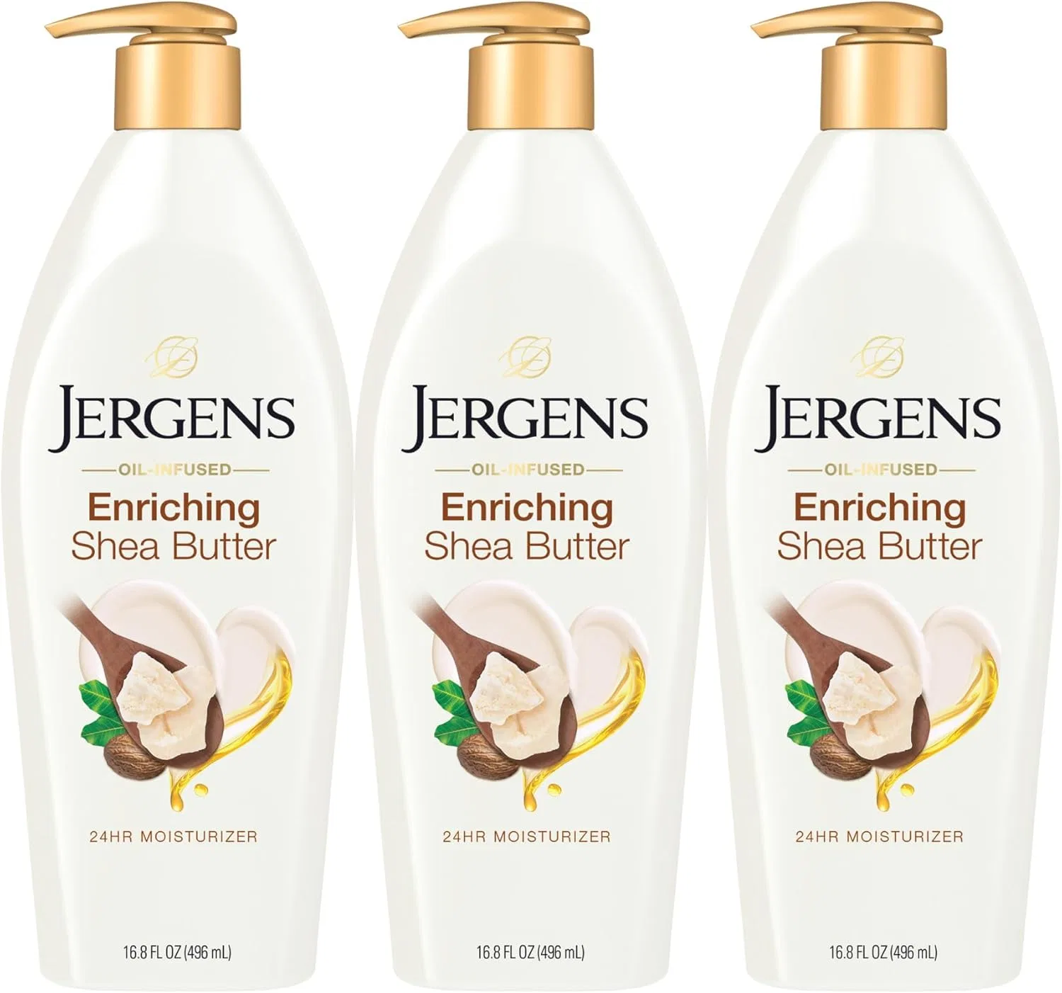 Лосьон для тела увлажняющий Jergens Shea Butter 16.8 унций, набор 3 шт