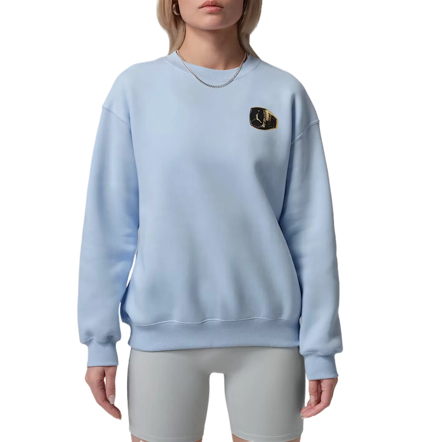 Женский свитшот с длинным рукавом Brooklyn Jordan, Hydrogen Blue/Sail White