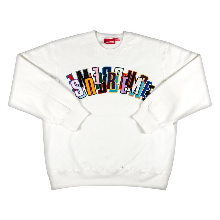 

Толстовка Supreme Stacked Crewneck 'White', белый