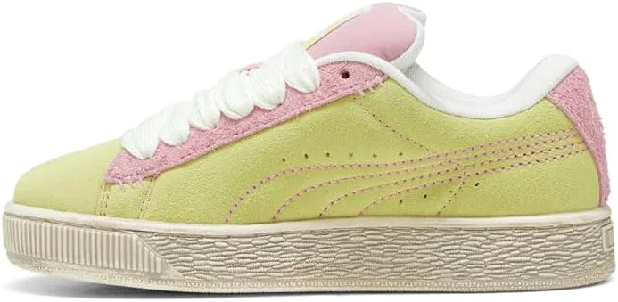 Детские кроссовки для девочек с цветочным принтом Suede Xl Skater Bloom PUMA, Green — фото 3