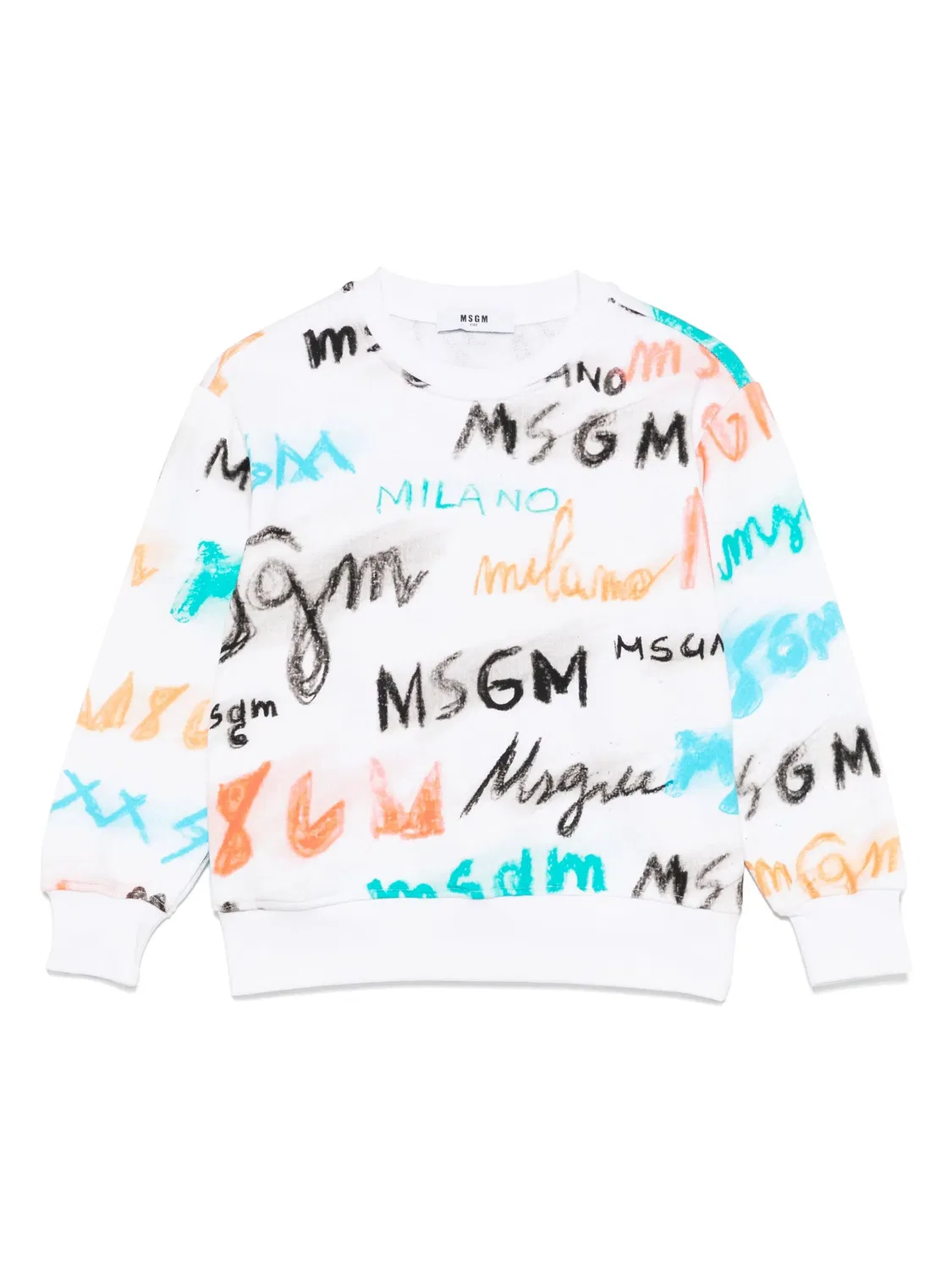 Худи из 100% хлопка MSGM, белый