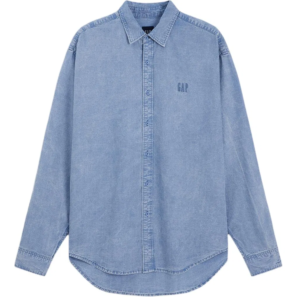 Мужская рубашка с длинным рукавом Light Blue GAP