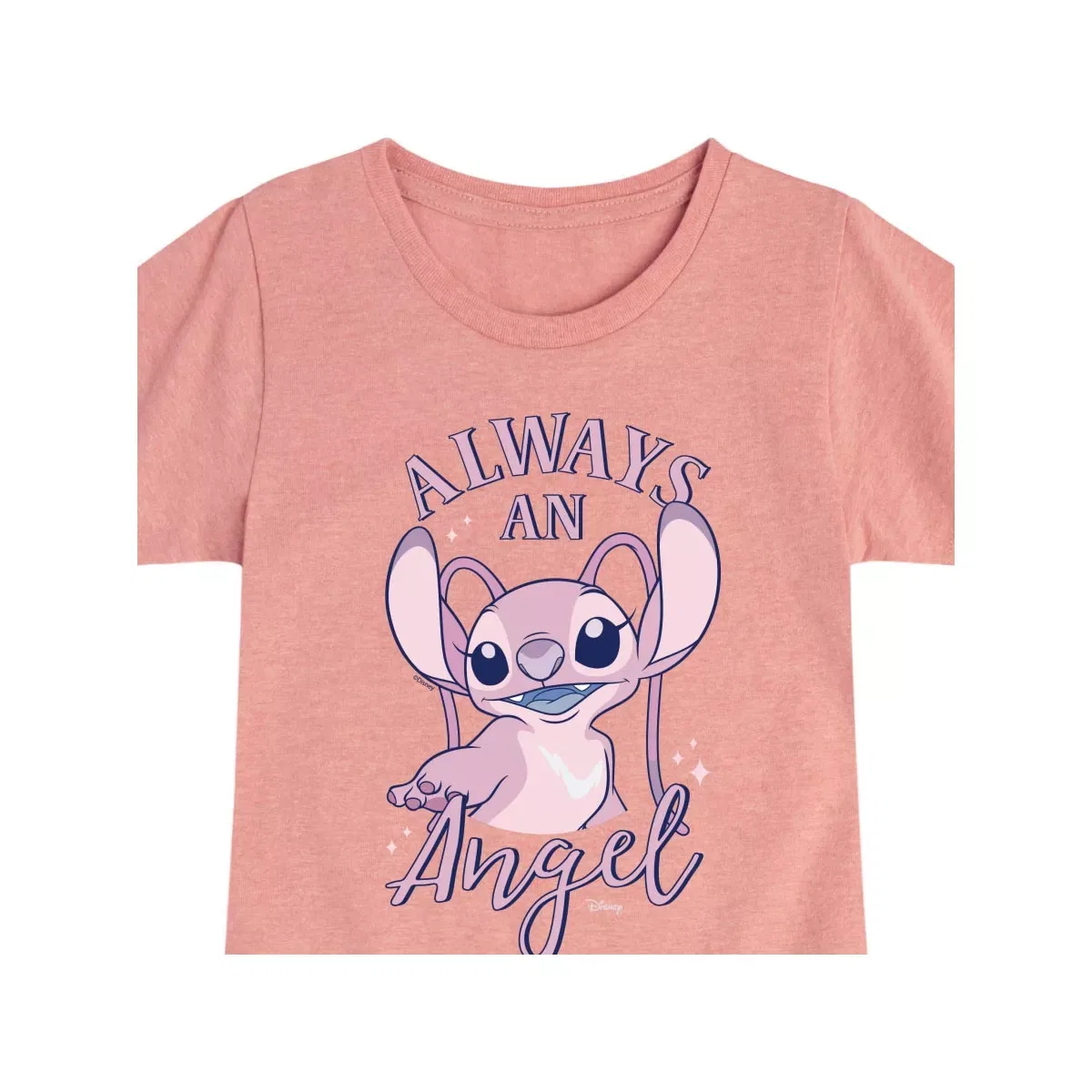Детская футболка с принтом Lilo & Stitch Fitted Short Sleeve Graphic T-Shirt Disney, Heather Purple — фото 2
