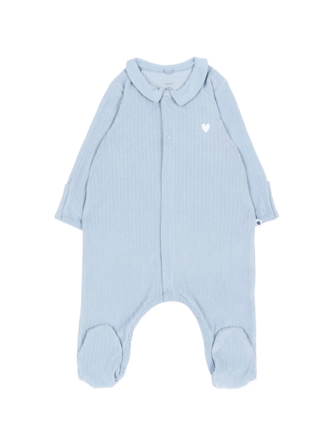 Пижама с воротником Питер Пэн Petit Bateau, синий