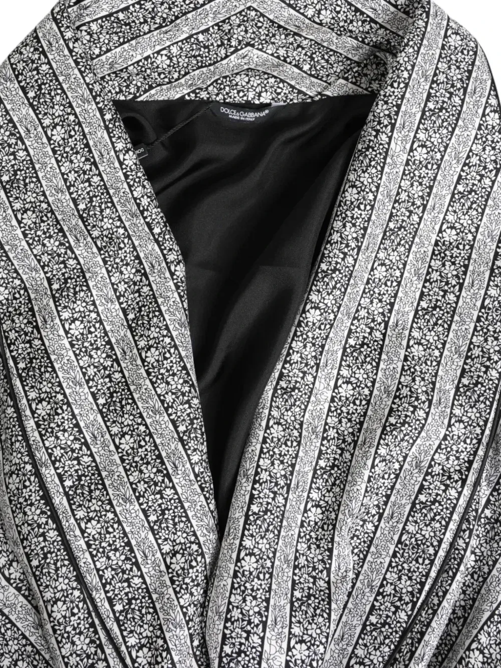 Халат с воротником-шалькой DOLCE & GABBANA, серебряный — фото 2