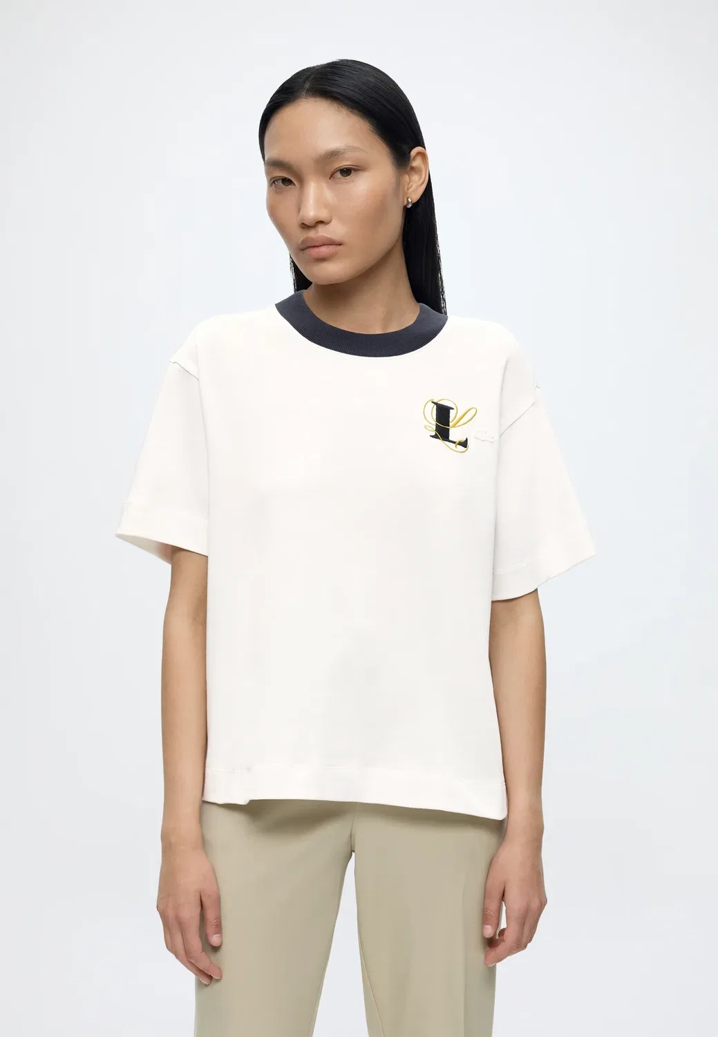 Футболка свободного кроя - базовая футболка Lacoste, White