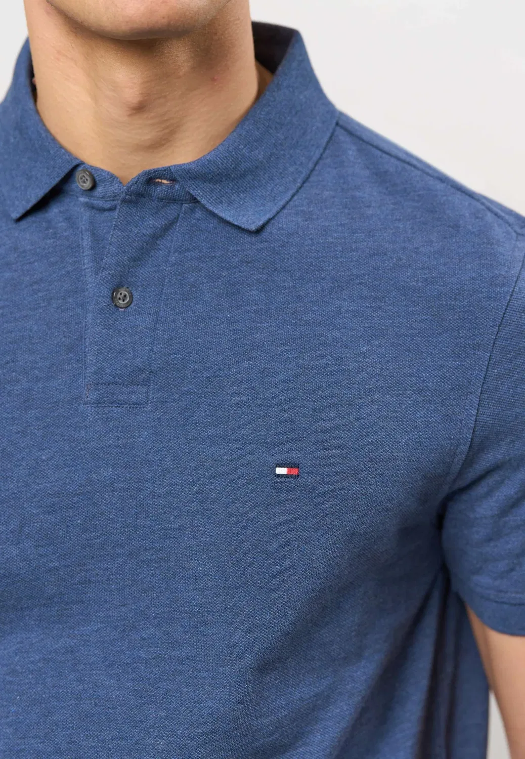 Рубашка поло Tommy Hilfiger, Faded Indigo Heather — фото 4
