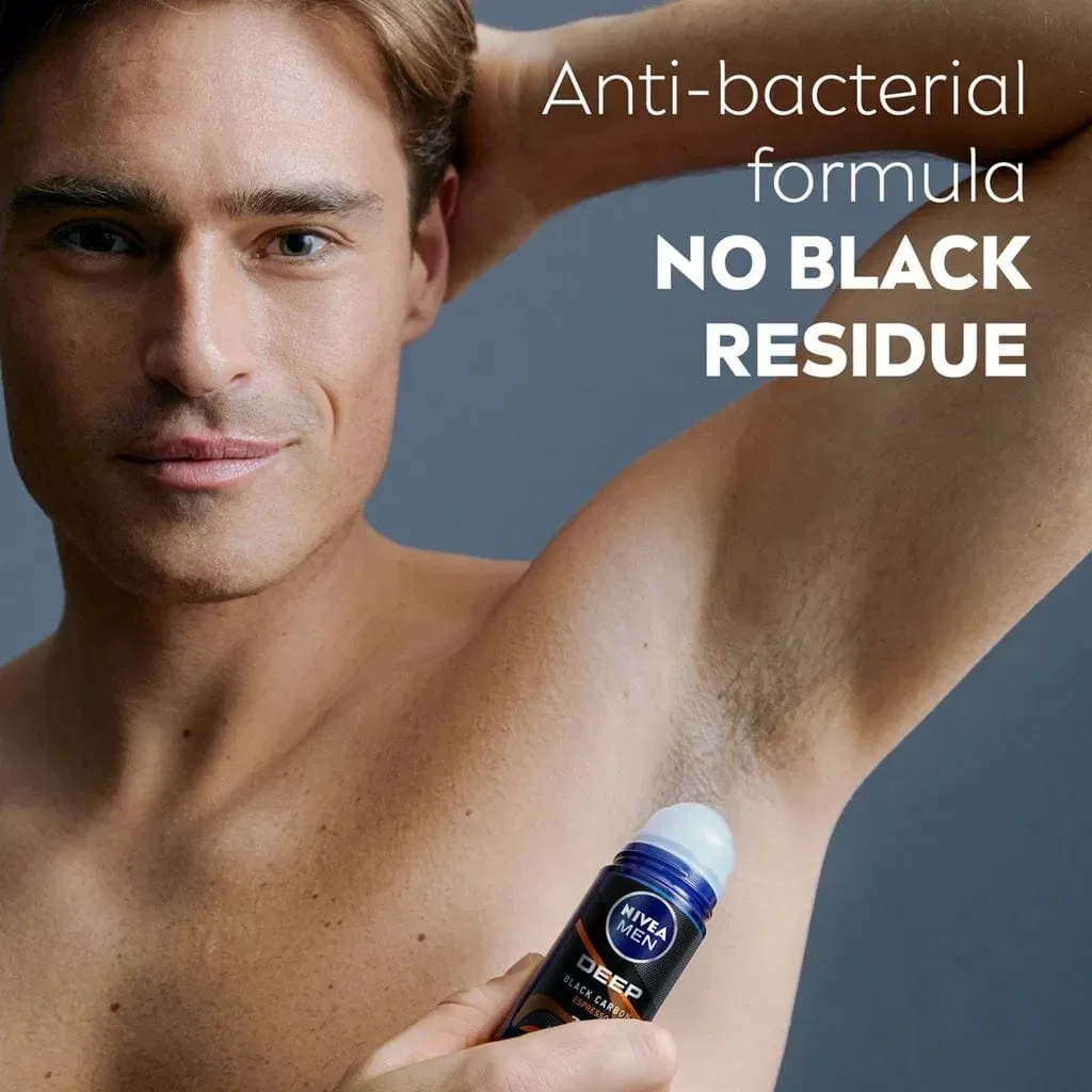 Дезодорант-антиперспирант 50 мл Nivea, Deep Black Charcoal Espresso — фото 3