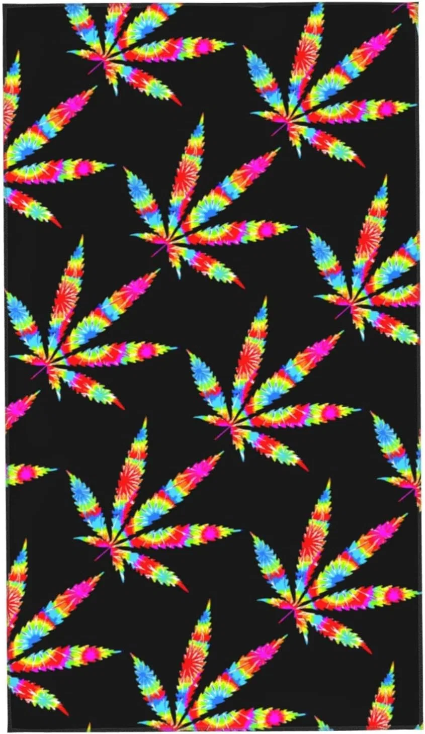 Фланелевое полотенце Tie Dye Weed, 27,5 x 16 дюймов, Lsjuee