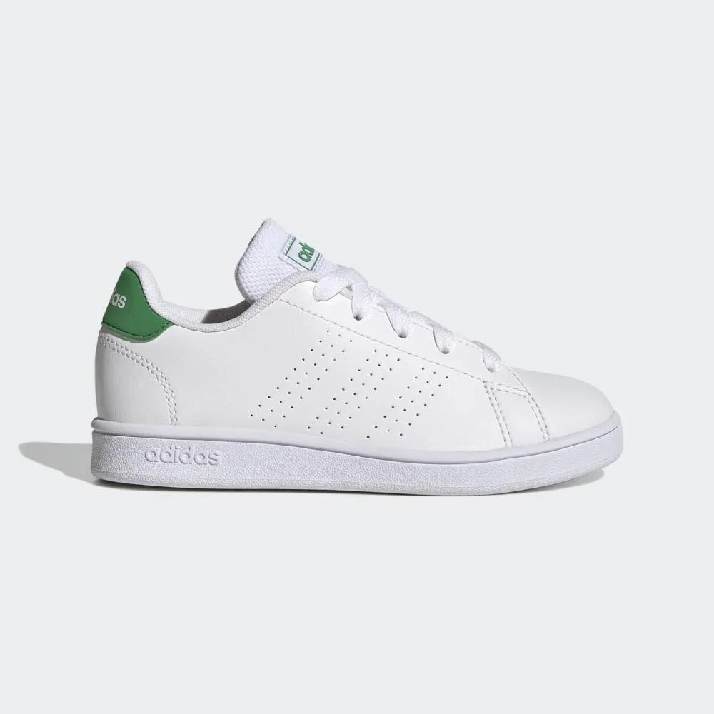 Детские кроссовки с перфорацией Advantage Adidas, Ftwr White Green Black — фото 3