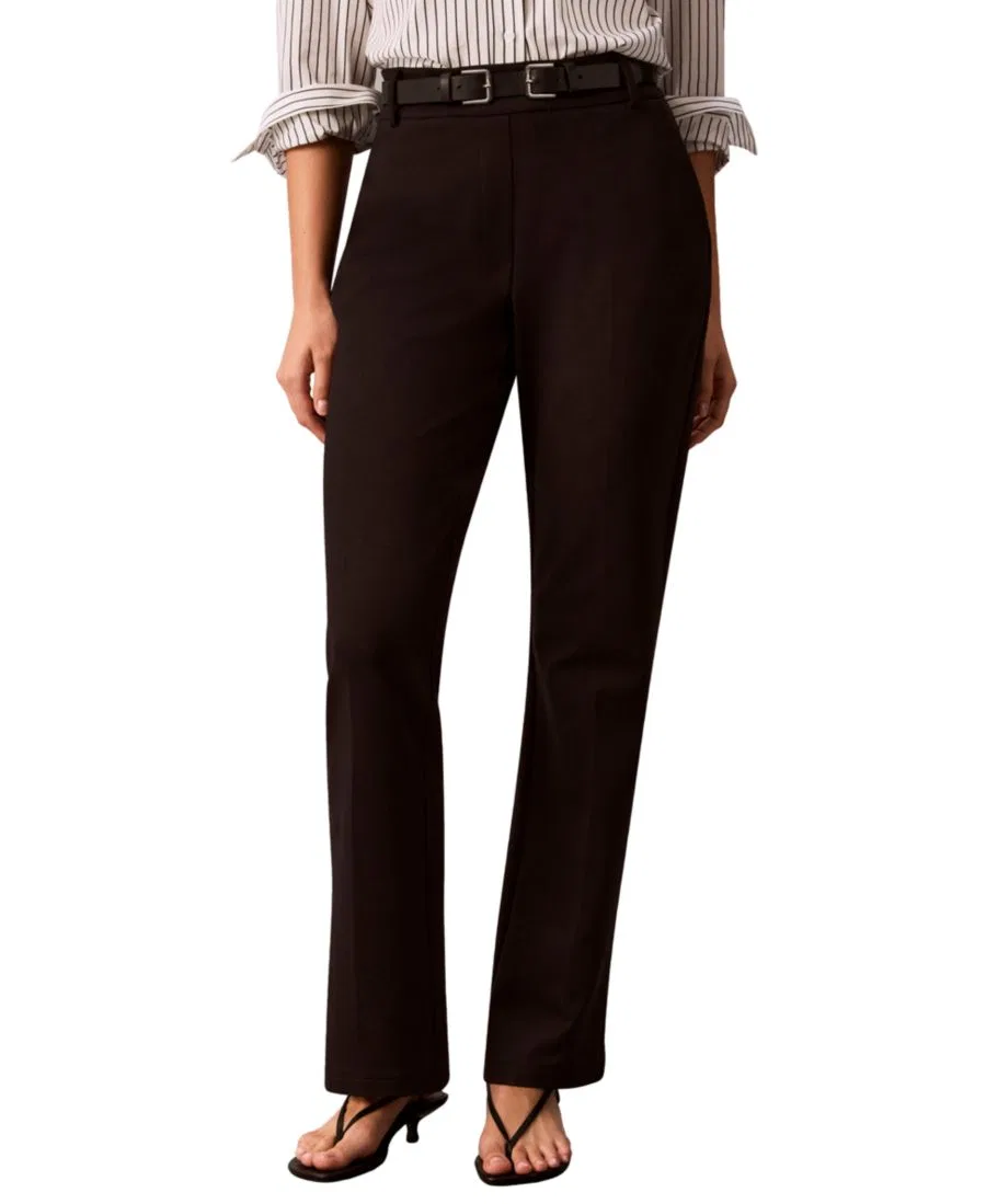 Брюки-клеш с высокой посадкой Hi Twist Compression Calvin Klein, Black