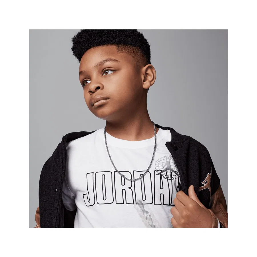 Детская футболка с принтом Jordan Jdb Mj Roadtrip Xray Ss Tee Nike, Белый — фото 3