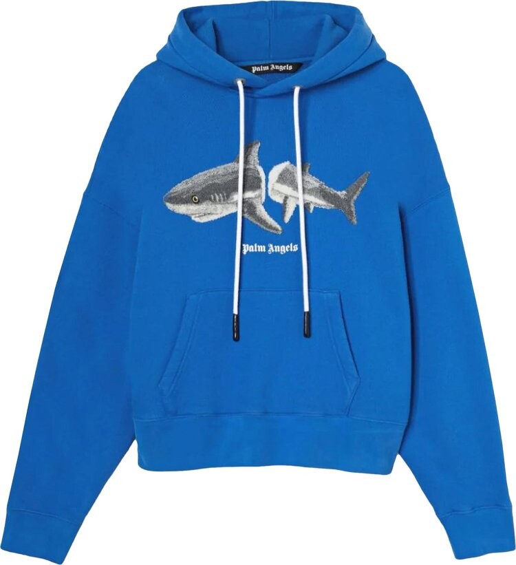 

Худи Palm Angels Shark Hoodie 'Blue/Grey', синий