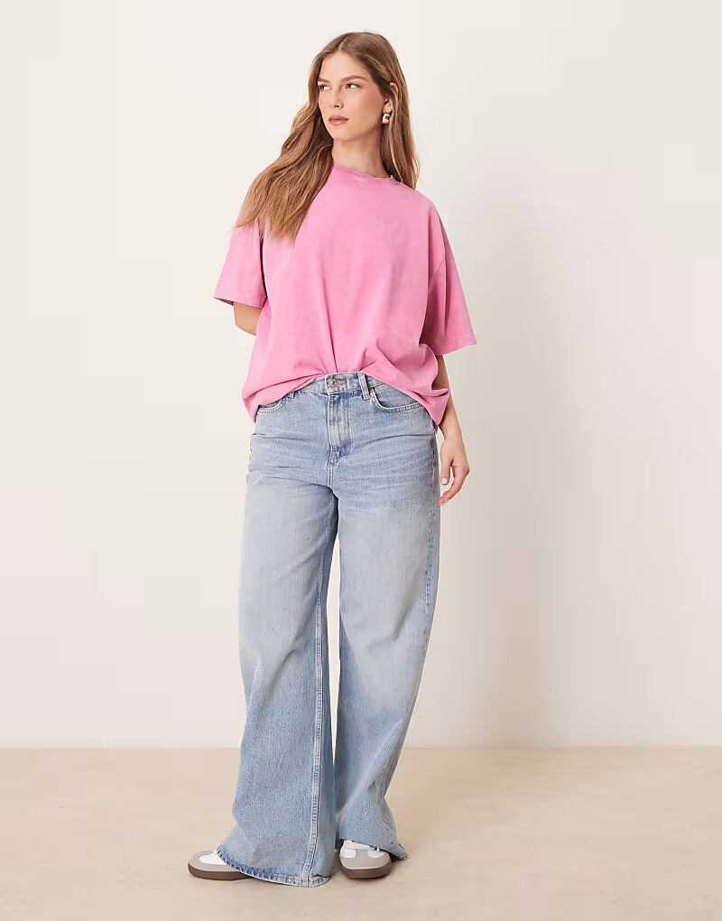 

Футболка оверсайз ASOS DESIGN в выцветшем розовом цвете
