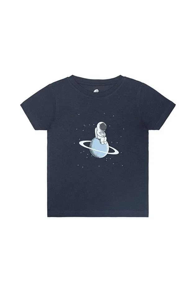 Детская футболка с принтом Molica Baby, Navy Blue — фото 2