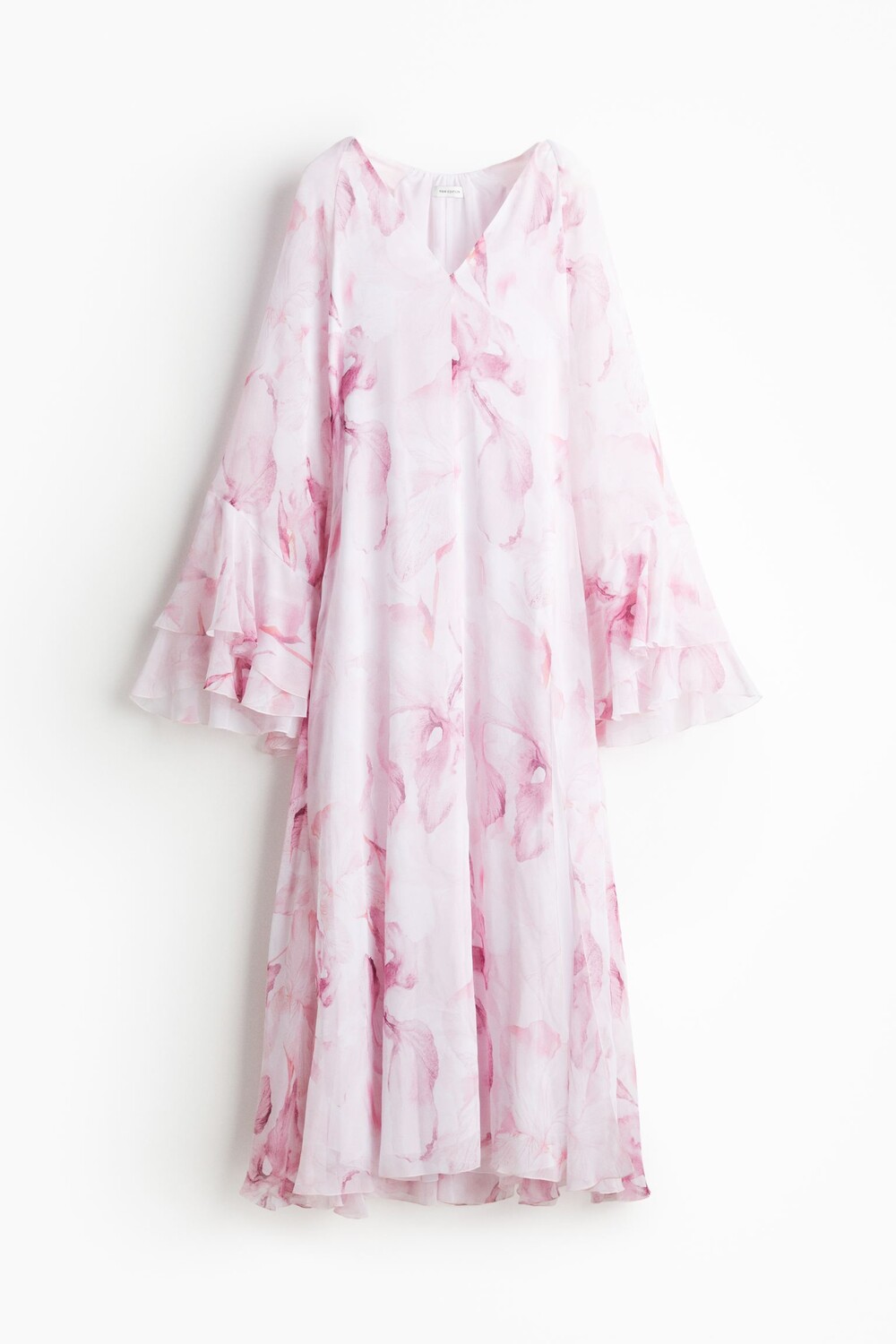 

Платье H&M Long Chiffon Flowers, светло-розовый