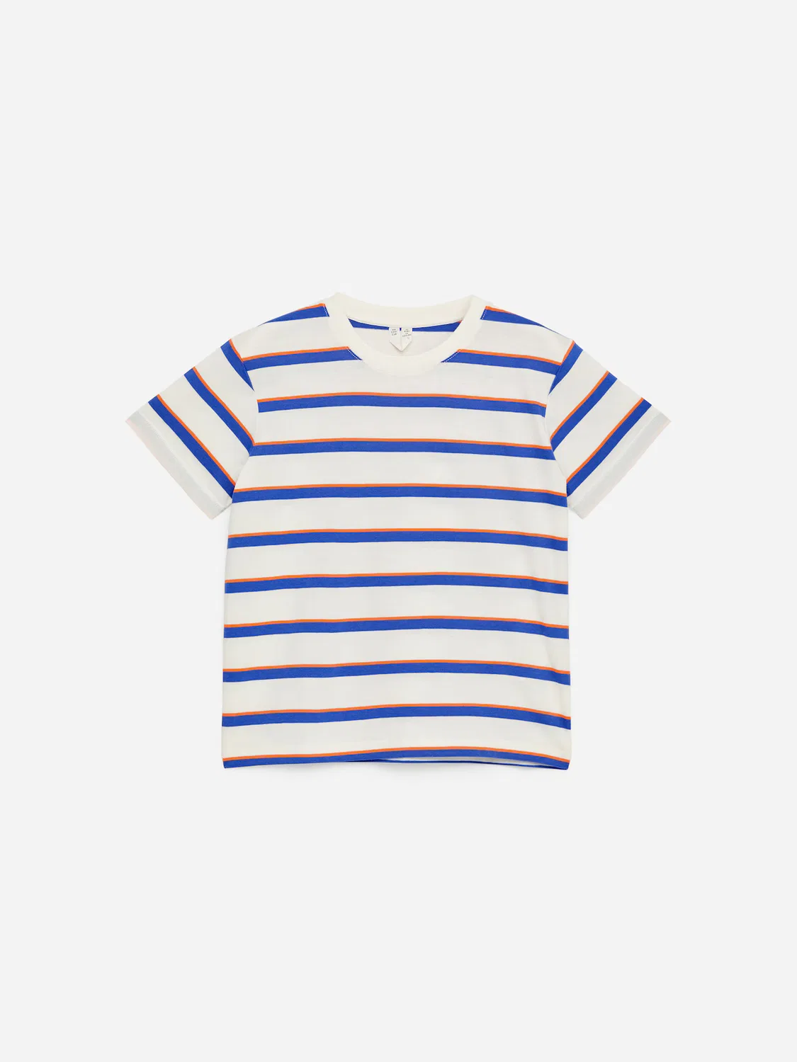 Футболка с круглым вырезом Arket, Weiß/Orange/Blau