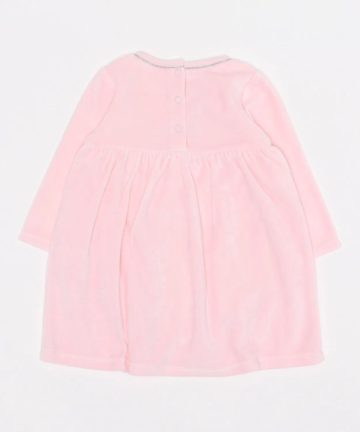 Детское платье из велюра с вышивкой Crown Logo Rachel Riley, Pink — фото 3
