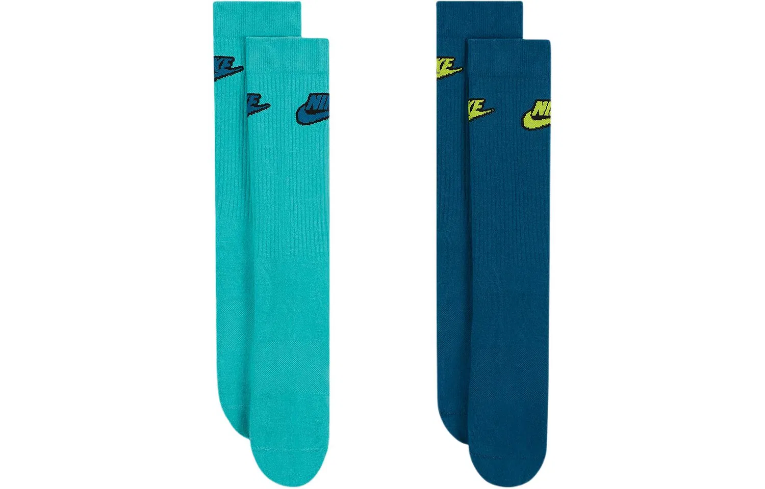 Детские носки с высоким голенищем 2 пары Nike, Blue/Green