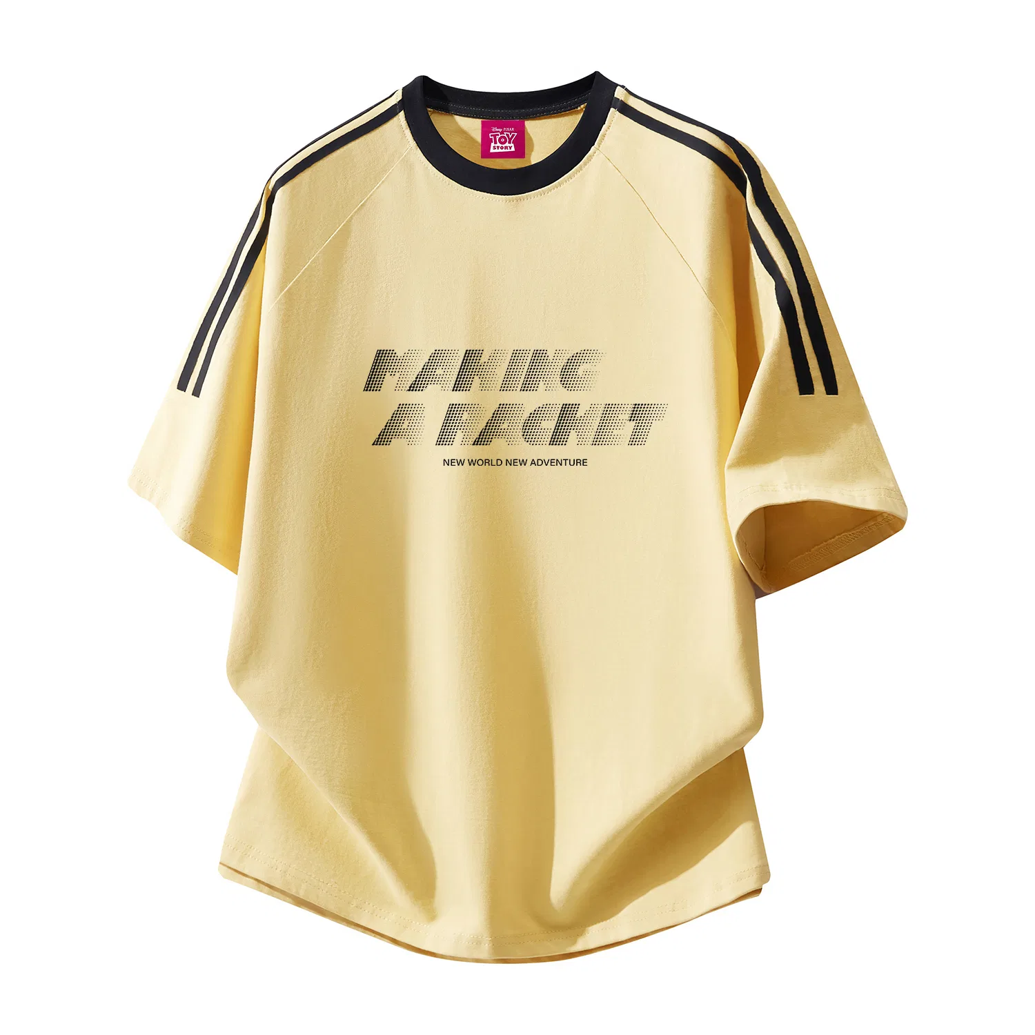 Детская футболка с принтом Disney Unisex Crew Neck Thin Straight Fit, Yellow
