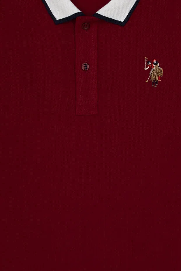 Детское худи для мальчиков с длинным рукавом U.S. Polo Assn., Burgundy — фото 3