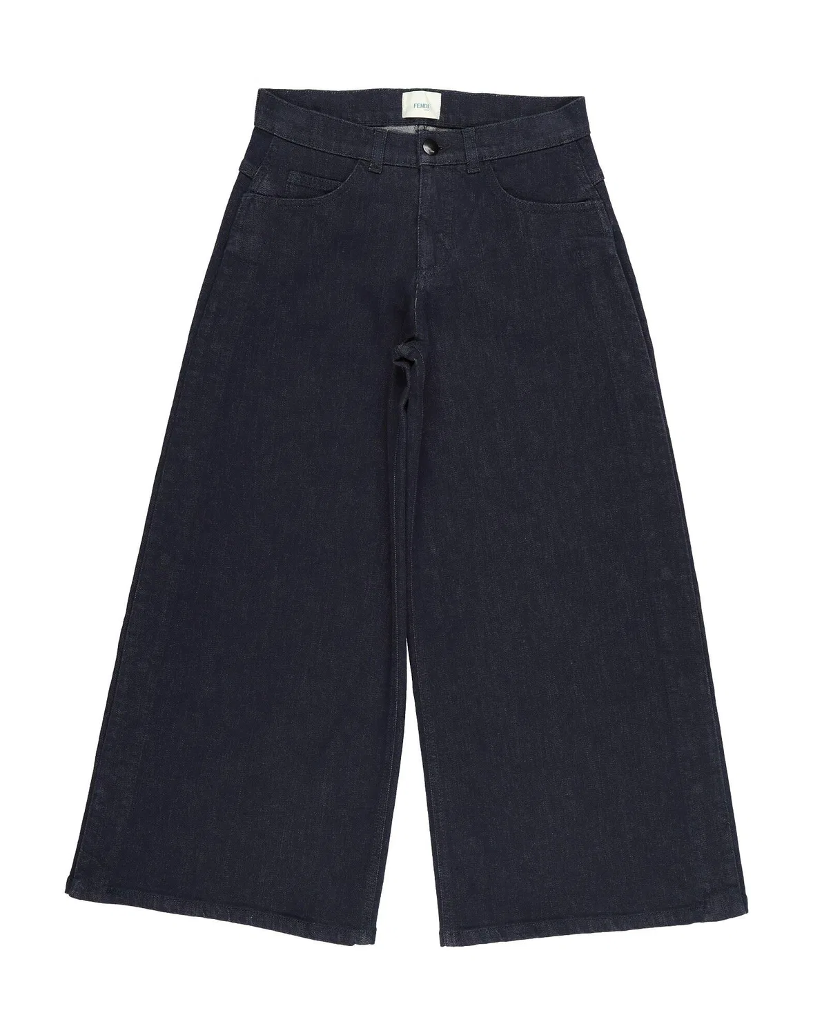 Детские джинсы для девочек с принтом Fendi, синий