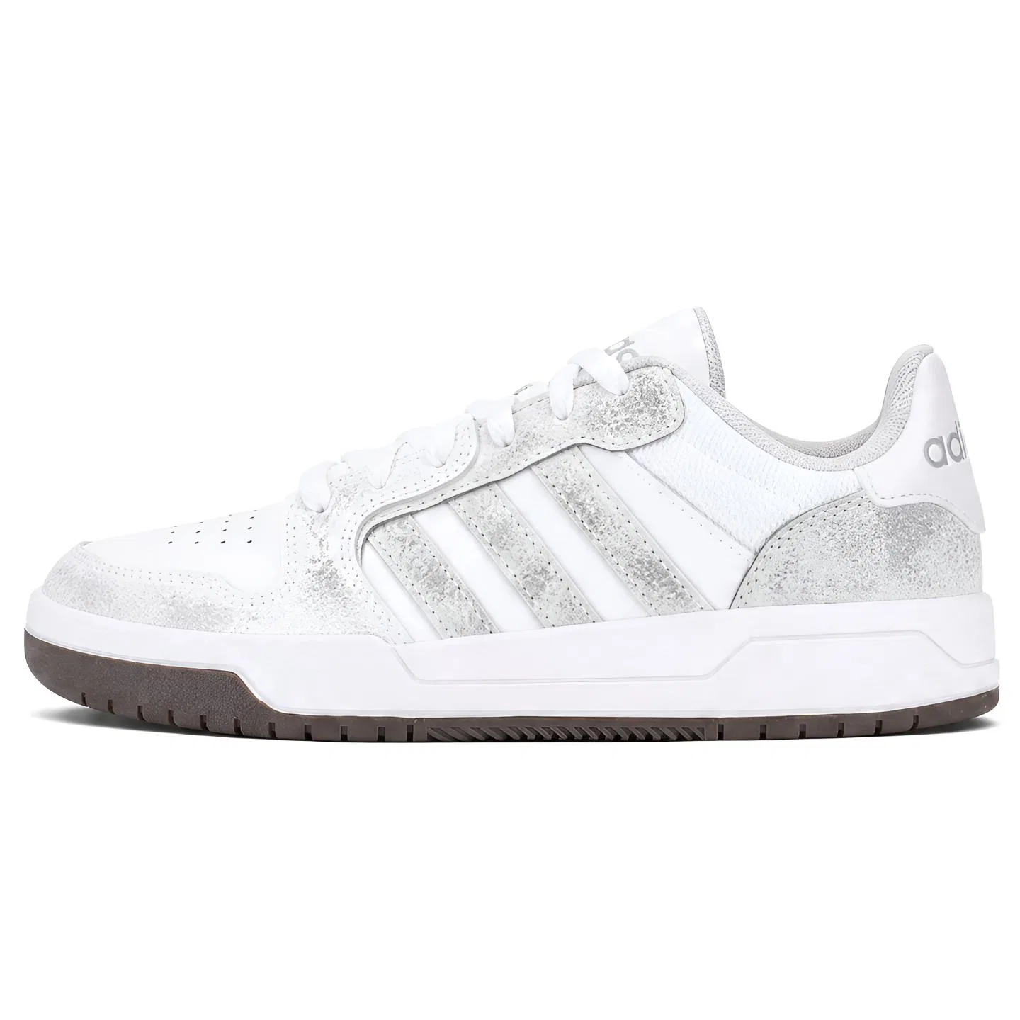 Детские скейтборд-кроссовки с принтом Silver Gray Adidas, Silver
