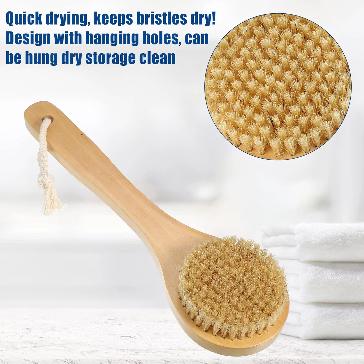 Щетка для тела Bath Brush, VOCOSTE, 1 шт, 25x7.5 см, Brown — фото 3