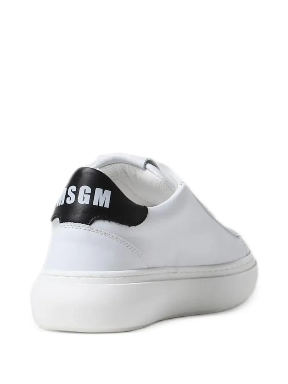 Кеды из кожи с принтом-слоганом Msgm Kids, белый — фото 2