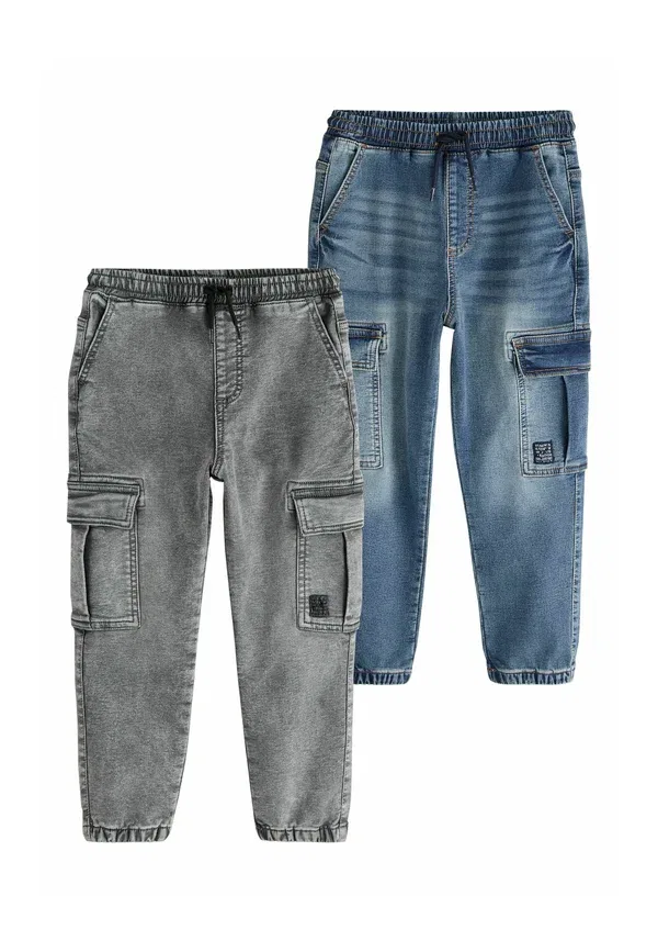 Джинсы tapered fit 2 pack Next Grey Blue, синий/серый